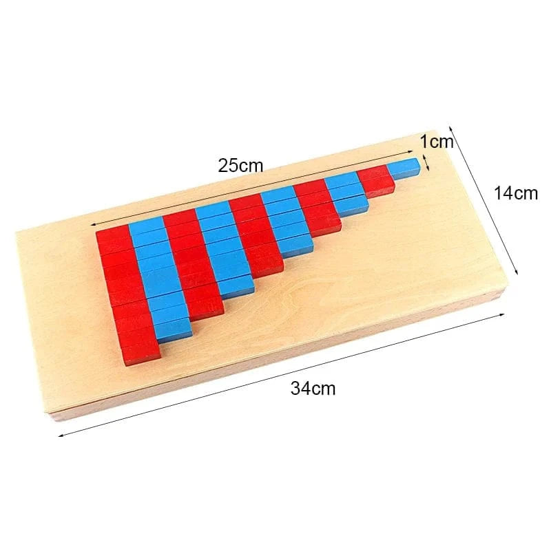 Blue and Red Rods Montessori