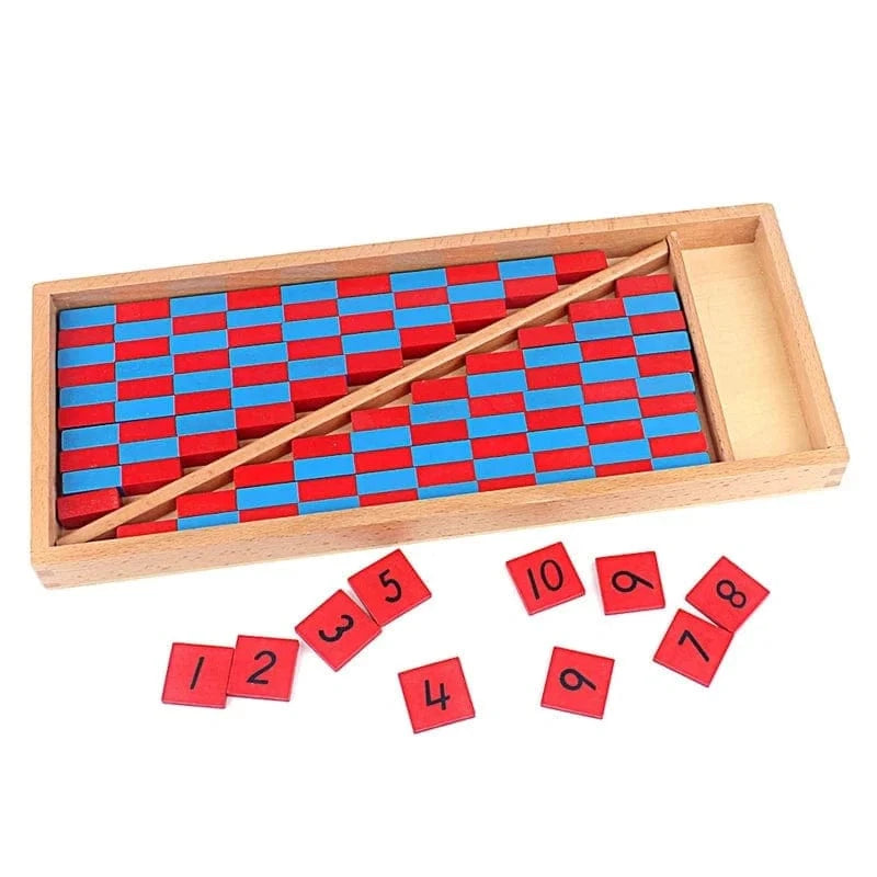 Blue and Red Rods Montessori