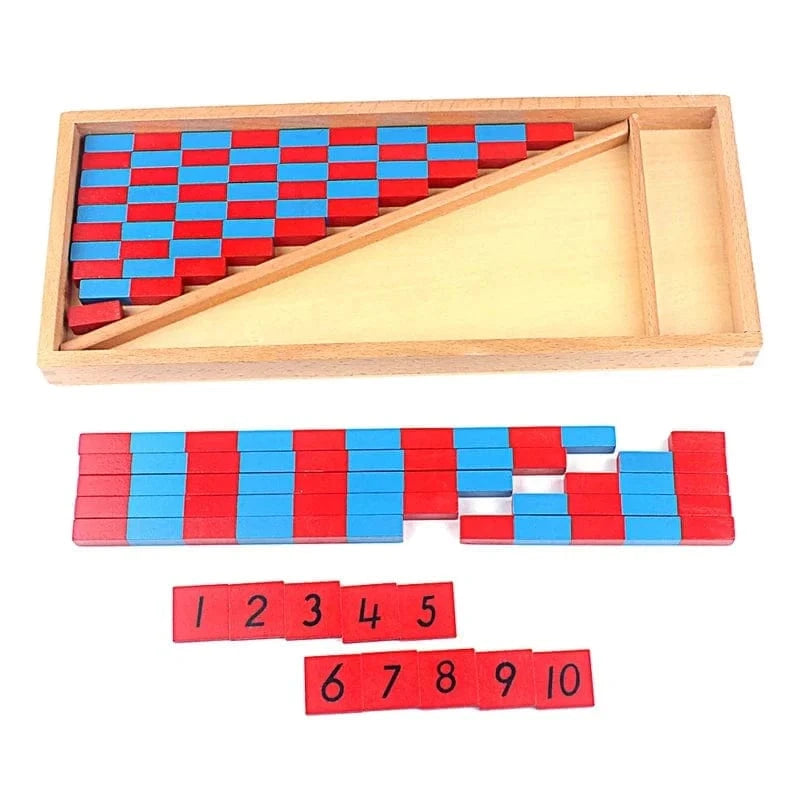 Blue and Red Rods Montessori