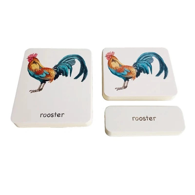 Montessori Farm Animal 3 Parts Cards