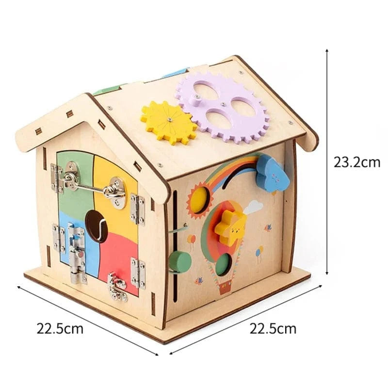 Montessori Wooden Busy House