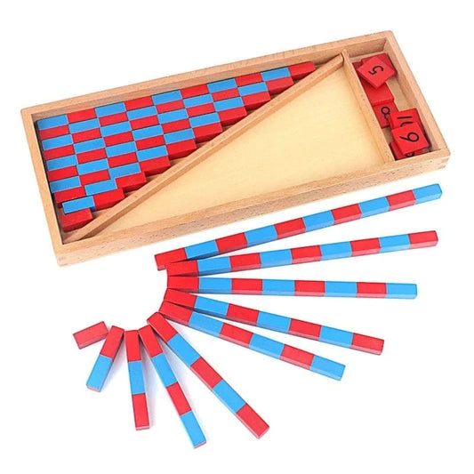Blue and Red Rods Montessori