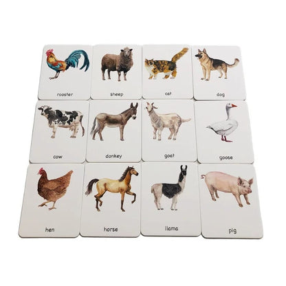 Montessori Farm Animal 3 Parts Cards