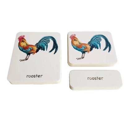 Montessori Farm Animal 3 Parts Cards