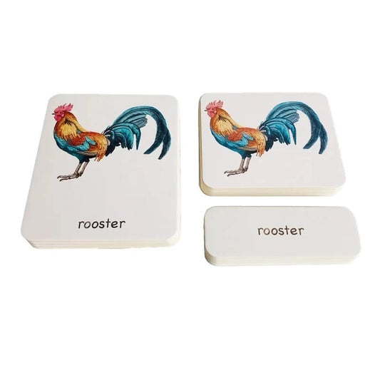 Montessori Farm Animal 3 Parts Cards