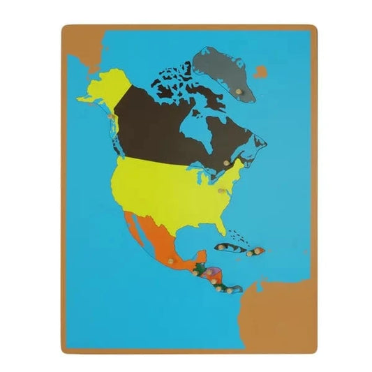 Montessori North America Puzzle Map