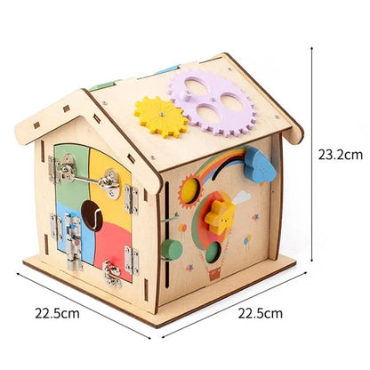 Montessori Wooden Busy House